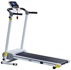 Sunny Health & Fitness Electric Walking Folding Treadmill with LCD Display and Tablet Holder, 220 LB Max Weight Product Image