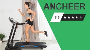 ANCHEER Folding Treadmill, 3.25HP Automatic Incline Treadmill